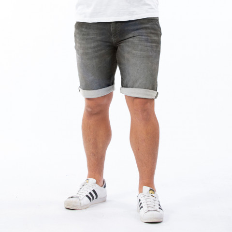 Grey denim Bermuda shorts
