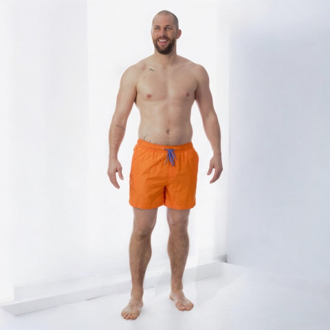 Orange swim shorts 