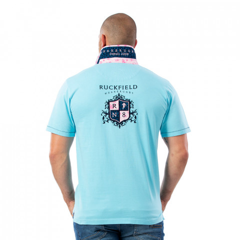 Turquoise polo shirt We are rugby