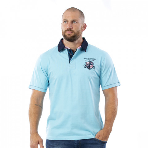 Turquoise polo shirt We are rugby