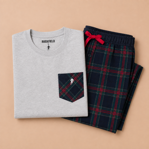 Ruckfield Men's Pyjamas Grey short-sleeved