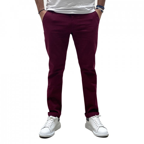 Essential burgundy chino pants