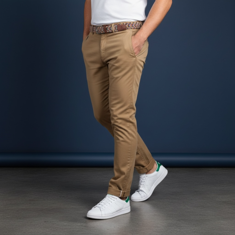 Essential dark beige chino pants
