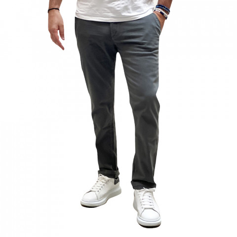 Dark grey essential chino pants
