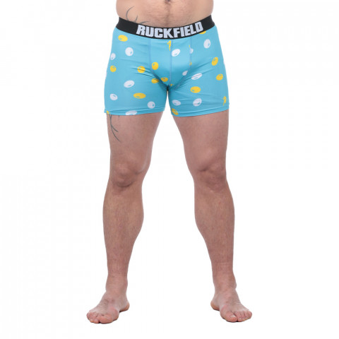Turquoise blue balloon boxer shorts