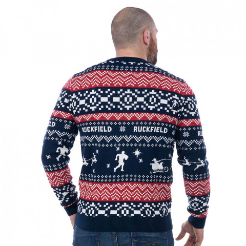 Ruckfield navy blue Christmas sweater
