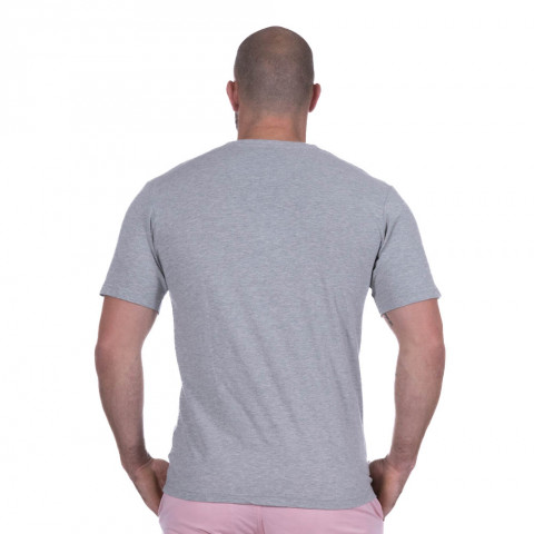 Basic V-neck T-shirt mottled grey