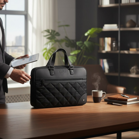 A4 black pouch