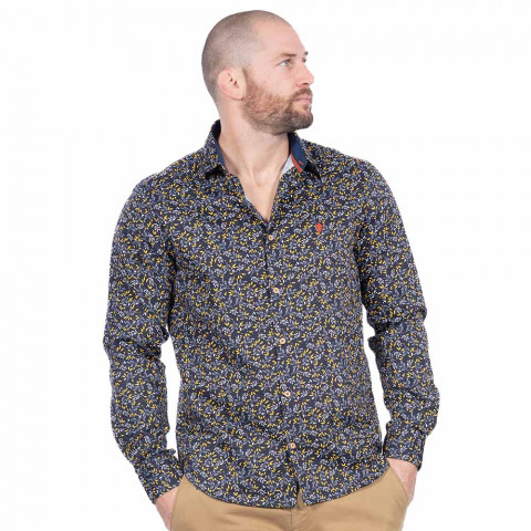 Ruckfield long-sleeved floral shirt Rugby Elegance navy blue