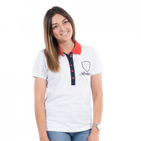 Women's Ruckfield short-sleeved polo shirt French Rugby Club white