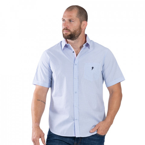 Ruckfield light blue gingham shirt