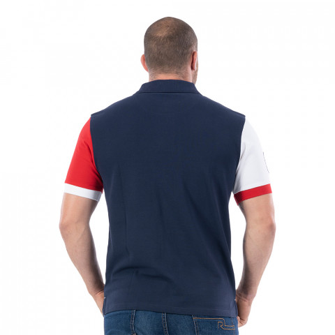 Ruckfield short-sleeved polo shirt French Rugby club navy blue