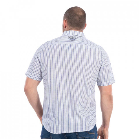 Rugby club white striped shirt