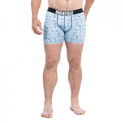 Set of 2 navy and turquoise Ruckfield Rugby Club boxer shorts