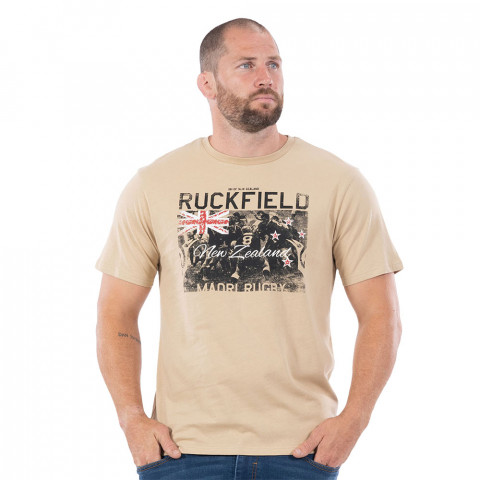 Ruckfield short-sleeved rugby Maori beige T-shirt