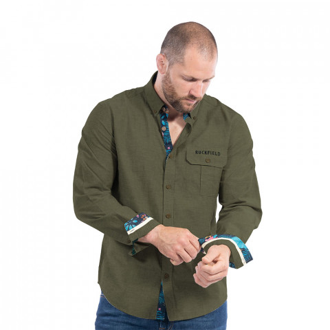 Ruckfield long-sleeved shirt Tropical khaki