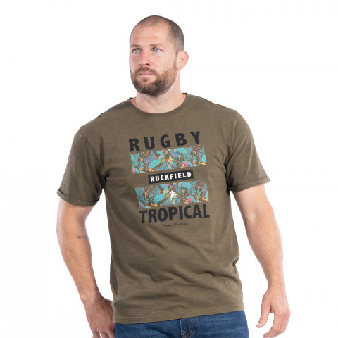 Ruckfield short-sleeved Tropical khaki T-shirt