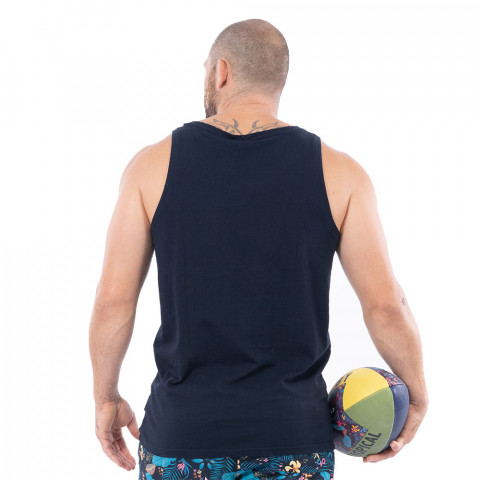 Ruckfield tropical tank top navy blue
