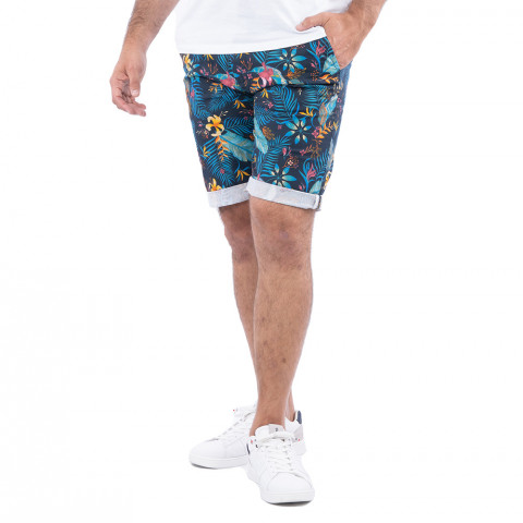 Ruckfield Tropical patterned shorts navy blue
