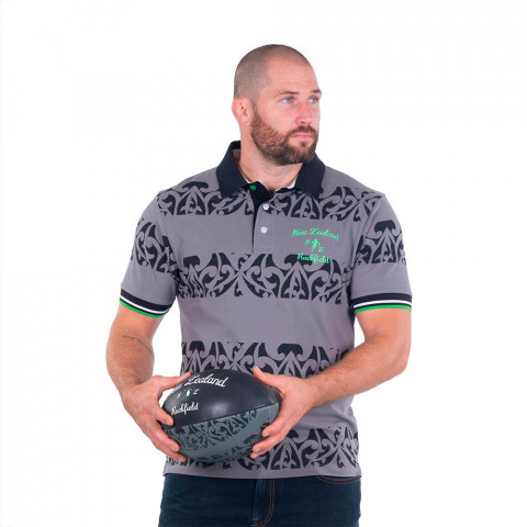 Ruckfied short-sleeved polo shirt New Zealand medium grey