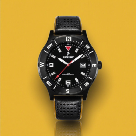 Vintage sports watch in waterproof steel