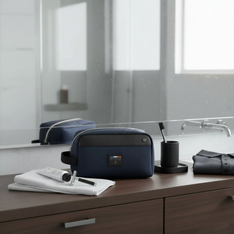 Blue toiletry bag