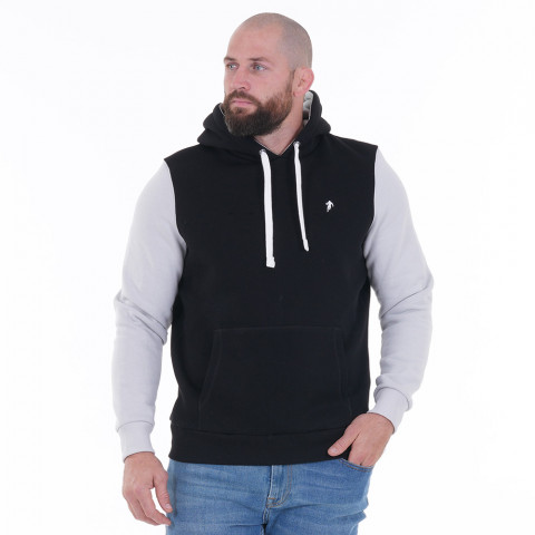 Ruckfield two-tone hoodie, black