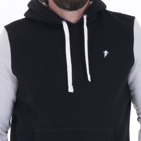 Ruckfield two-tone hoodie, black