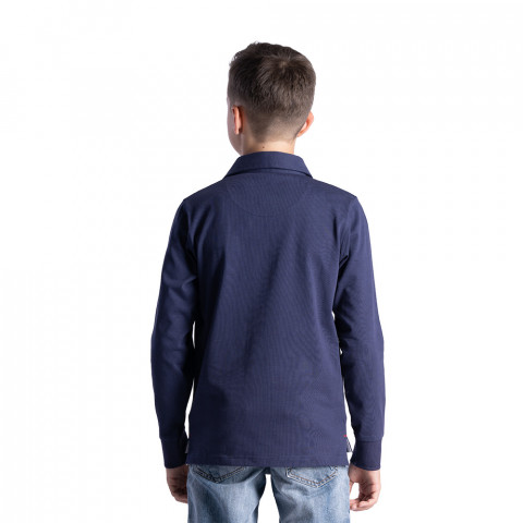 Ruckfield children's long-sleeved polo shirt navy blue