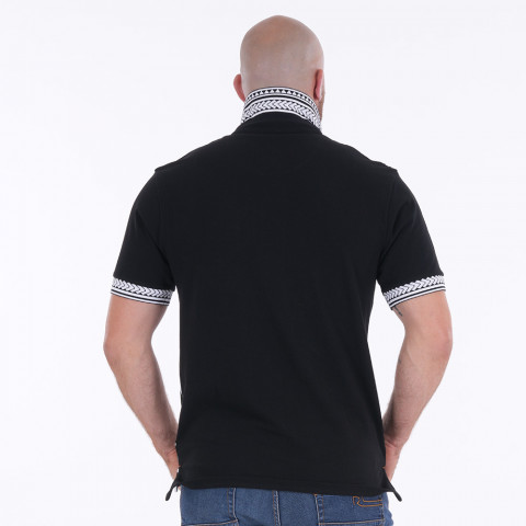 Men's IWI New Zealand Ruckfield short-sleeve polo shirt black 