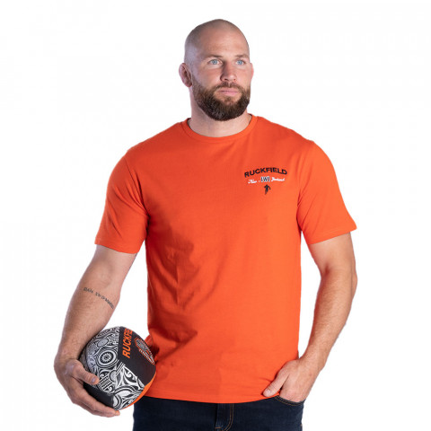 Ruckfield IWI New Zealand orange T-shirt