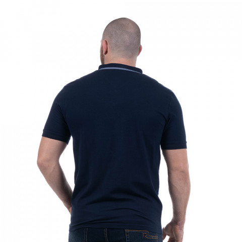 Ruckfield short-sleeved polo shirt with officer's collar