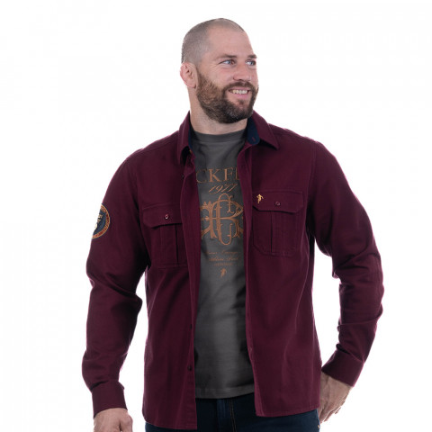 Ruckfield Heritage burgundy overshirt