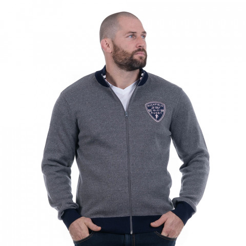 Ruckfield Rugby Club zipped vest, mottled grey