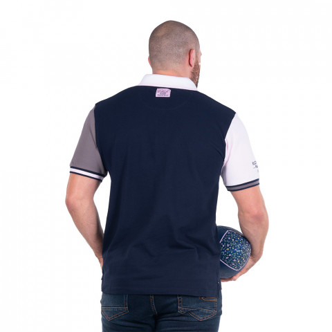 Short-sleeved navy blue polo shirt Ruckfield Rugby Club