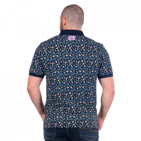 Ruckfield Rugby Club floral short-sleeved polo shirt