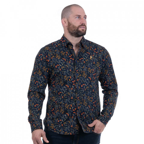 navy blue floral shirt Ruckfield Autumn Rugby Tour
