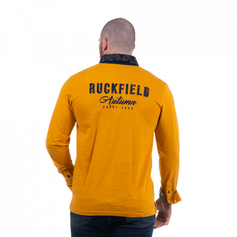Long-sleeved mustard polo shirt Ruckfield Autumn Rugby Tour