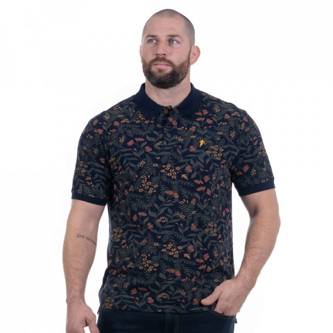 Ruckfield Autumn Rugby Tour floral short-sleeved polo shirt