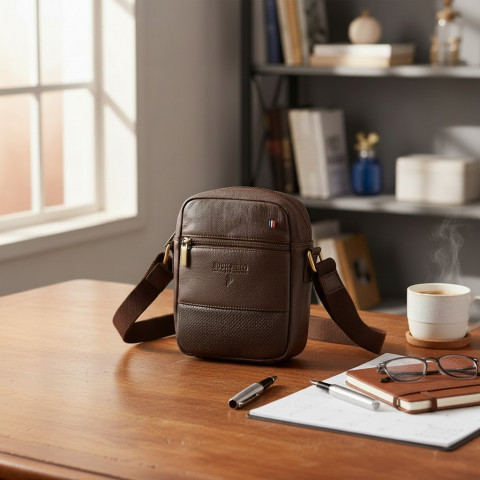Sac besace Ruckfield Marron 16 x 21 cm