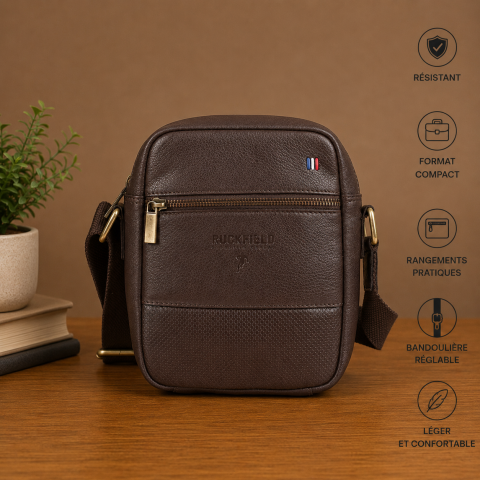 Sac besace Ruckfield Marron 16 x 21 cm