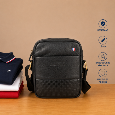 Ruckfield black messenger bag
