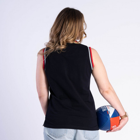 Women's Ruckfield sleeveless polo shirt navy blue