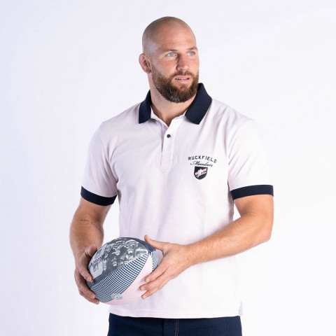 Ruckfield Members Rugby Club House pink pique polo shirt