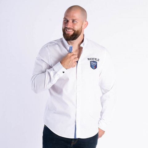Long-sleeved white shirt Ruckfield French Rugby Club 