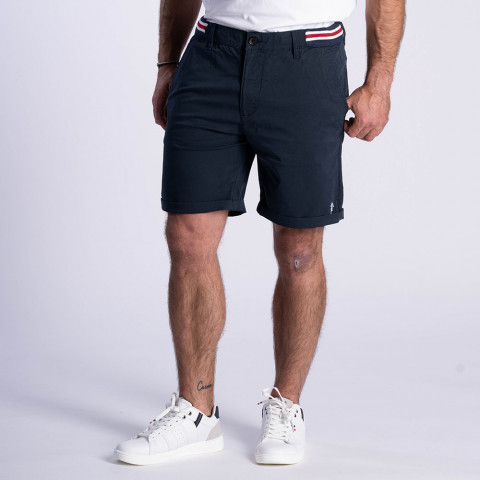 Navy blue French Rugby Club Ruckfield Bermuda shorts