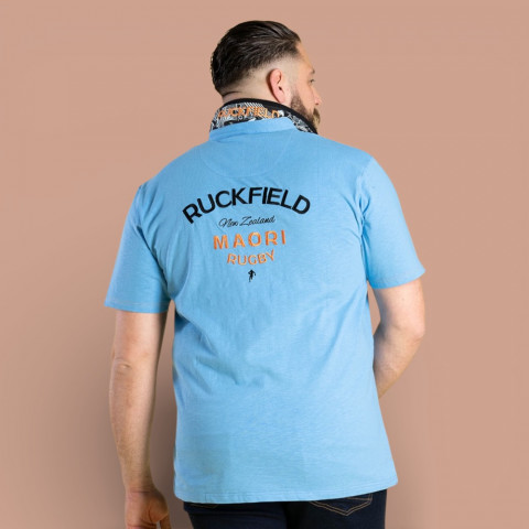 Ruckfield Maori blue short-sleeved polo shirt