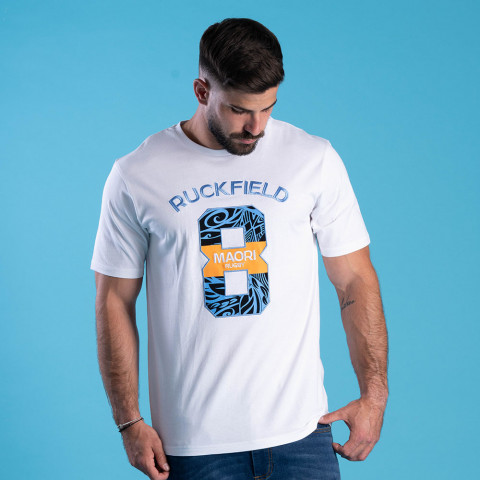 White Ruckfield Maori short-sleeved T-shirt