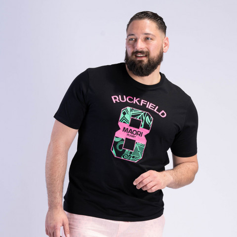 Ruckfield black Maori short-sleeved T-shirt