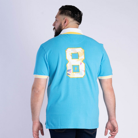 Turquoise short-sleeved polo shirt Ruckfield Iwi of Pacific